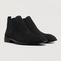 Clarkson Chelsea Negro Suede Botas de cuero para Hombre