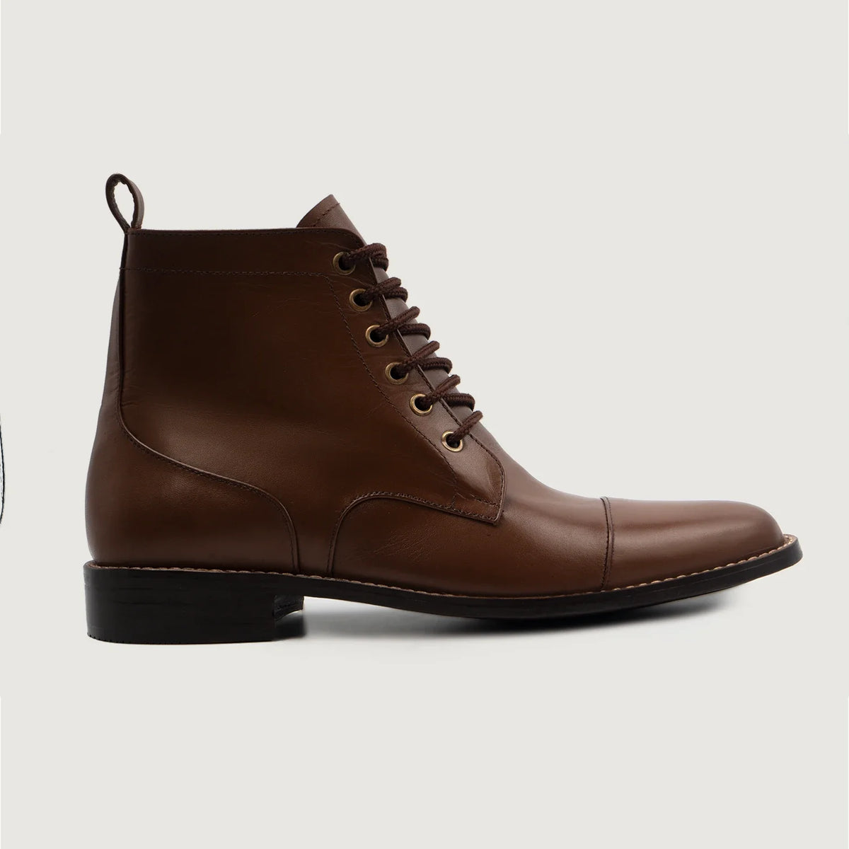 Brown Full-Grain leather Boots - Construcción cosida Goodyear y puntera delantera
