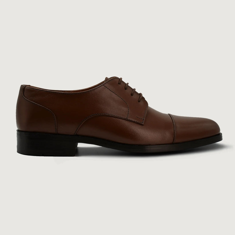 Attorney Derby Marrón Leather Shoes para Hombre