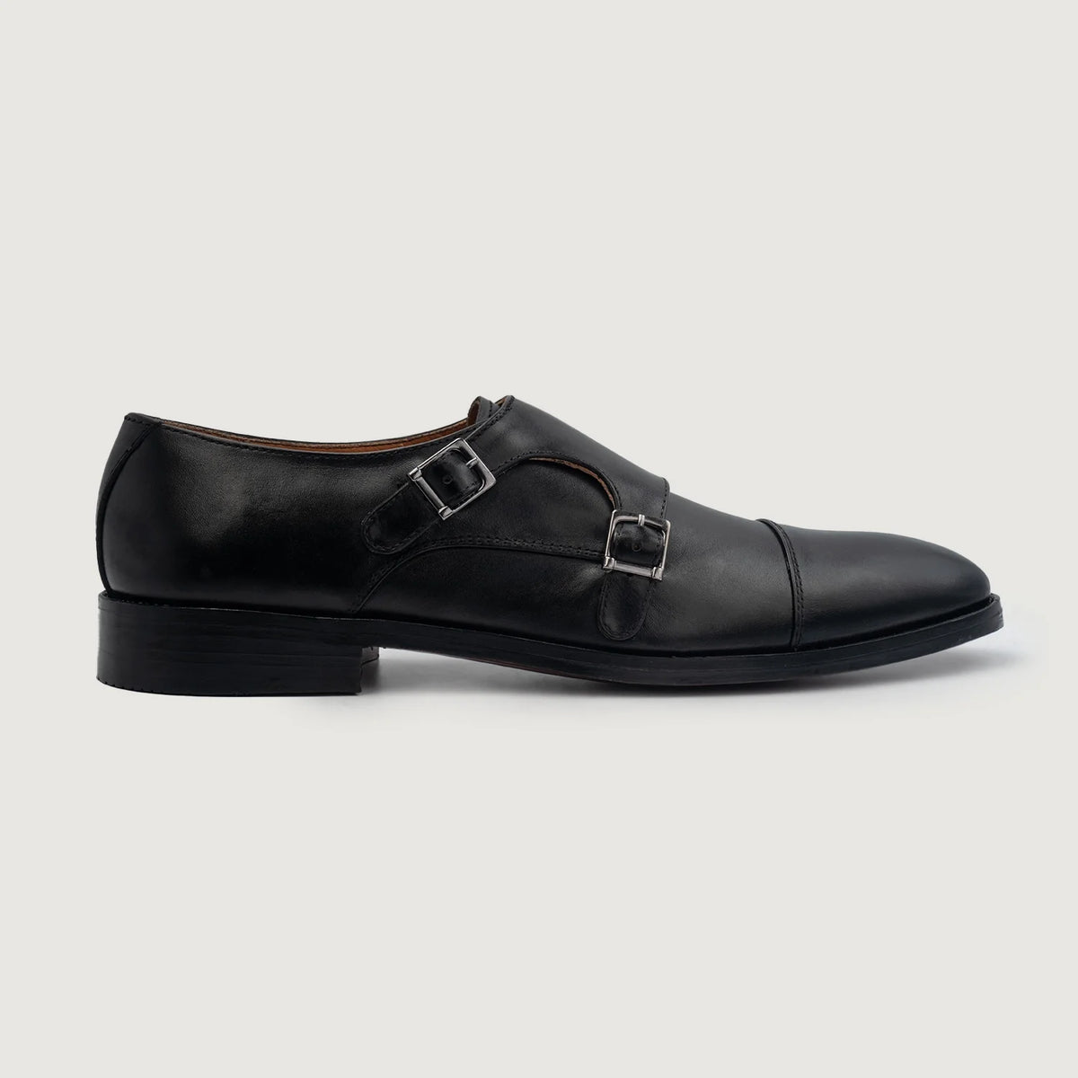Black Full-Grain leather Shoes - Construcción cosida Goodyear y puntera delantera