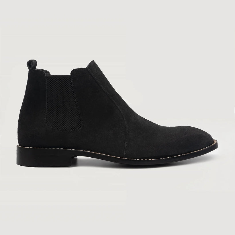Clarkson Chelsea Negro Suede Leather Boots para Hombre