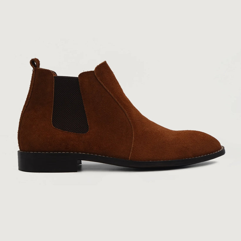 Clarkson Chelsea Marrón Suede Leather Boots para Hombre