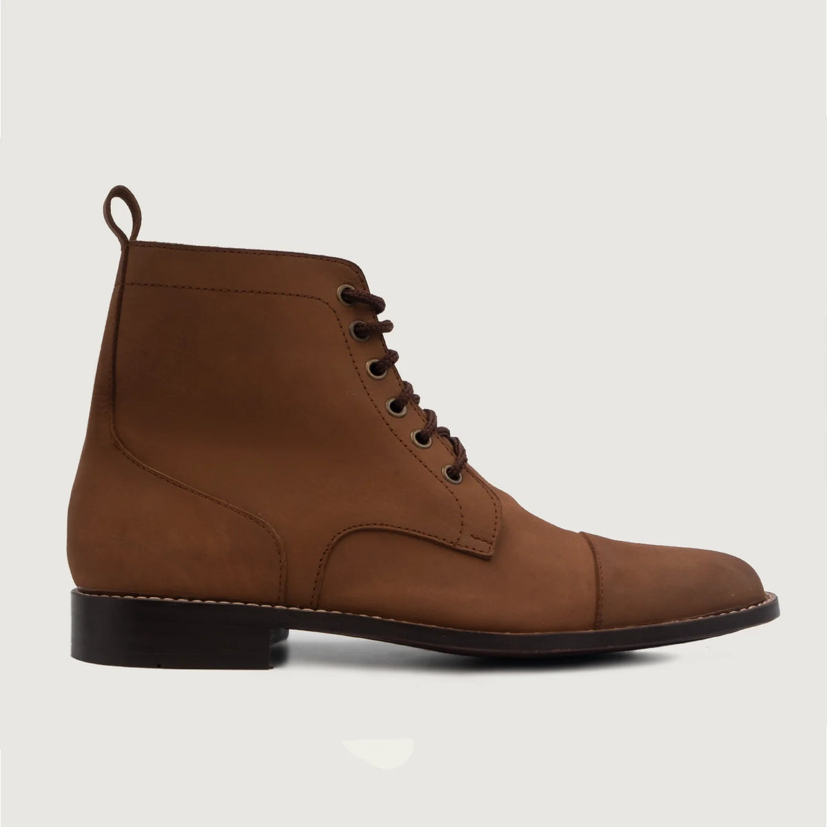 Brown Full-Grain leather Boots - Construcción cosida Goodyear y puntera delantera
