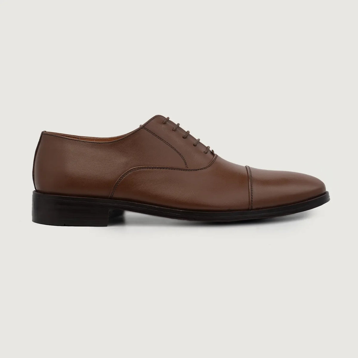 Brown Full-Grain leather Shoes - Construcción cosida Goodyear y puntera delantera