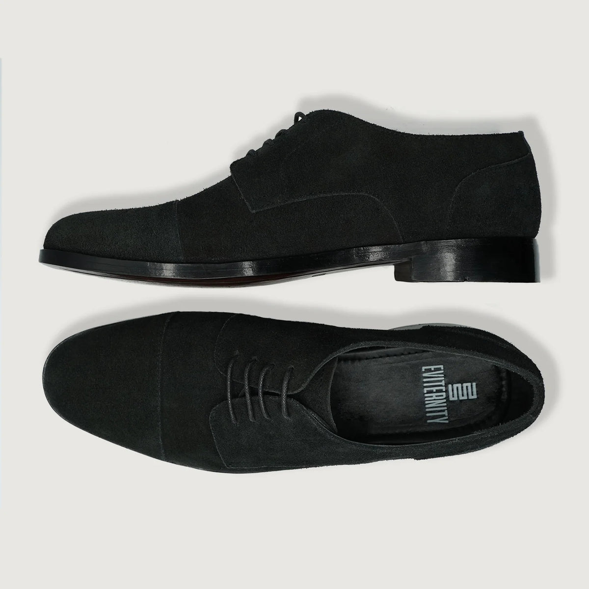 Attorney Derby Negro Suede Zapatos de cuero para Hombre For Men - Contrafuerte de talón reforzado y doble costura de precisión