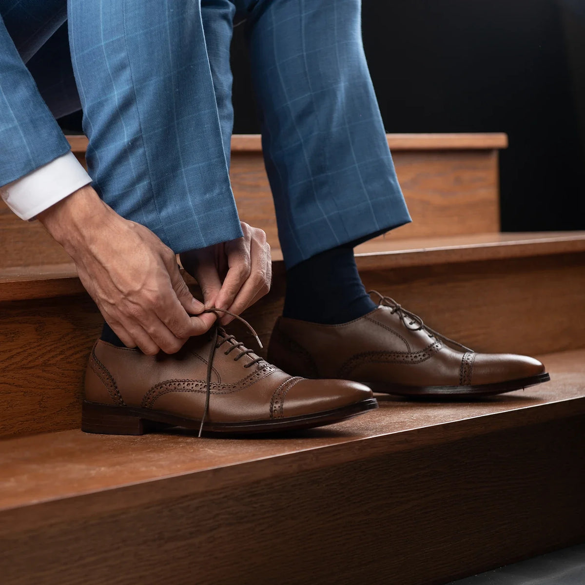 Orlaven Grisson Brogues Oxford Marrón Zapatos de cuero para Hombre footwear image 10