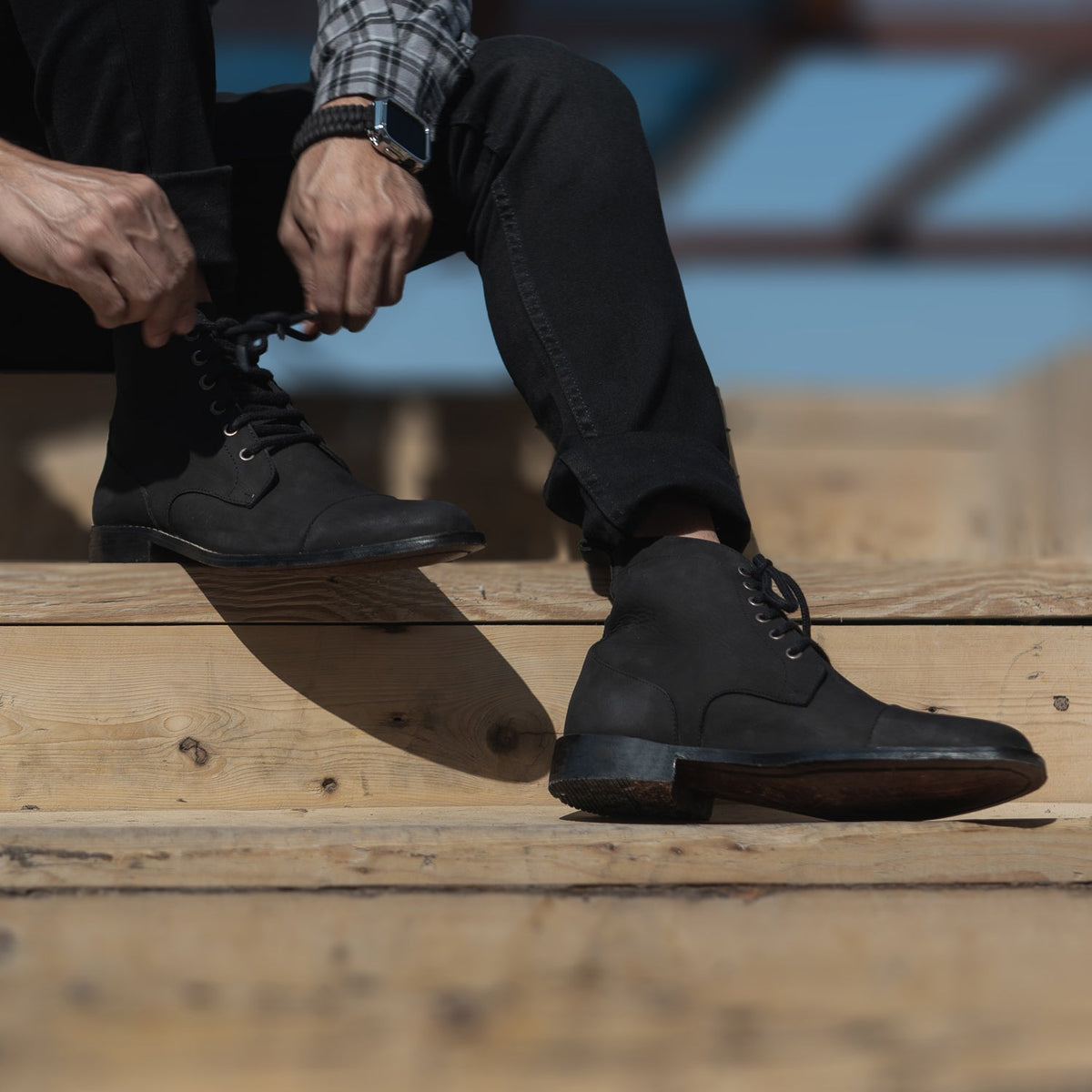 Orlaven Knight Derby Negro Nubuck Botas de cuero para Hombre footwear image 10