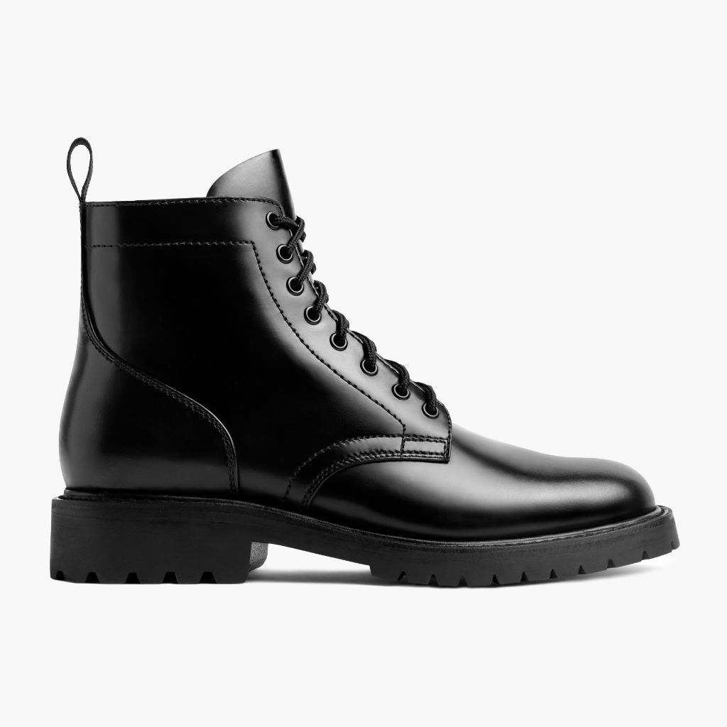 Black Full-Grain leather Boots - Construcción cosida Goodyear y puntera delantera