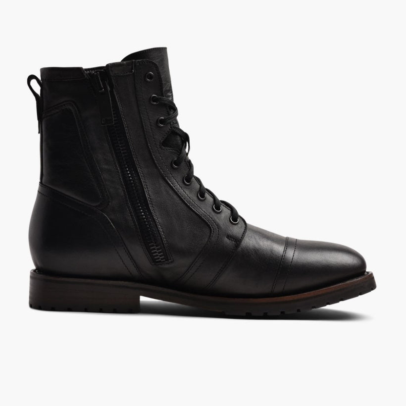 Casa Moto Negro Botas de cuero para Hombre