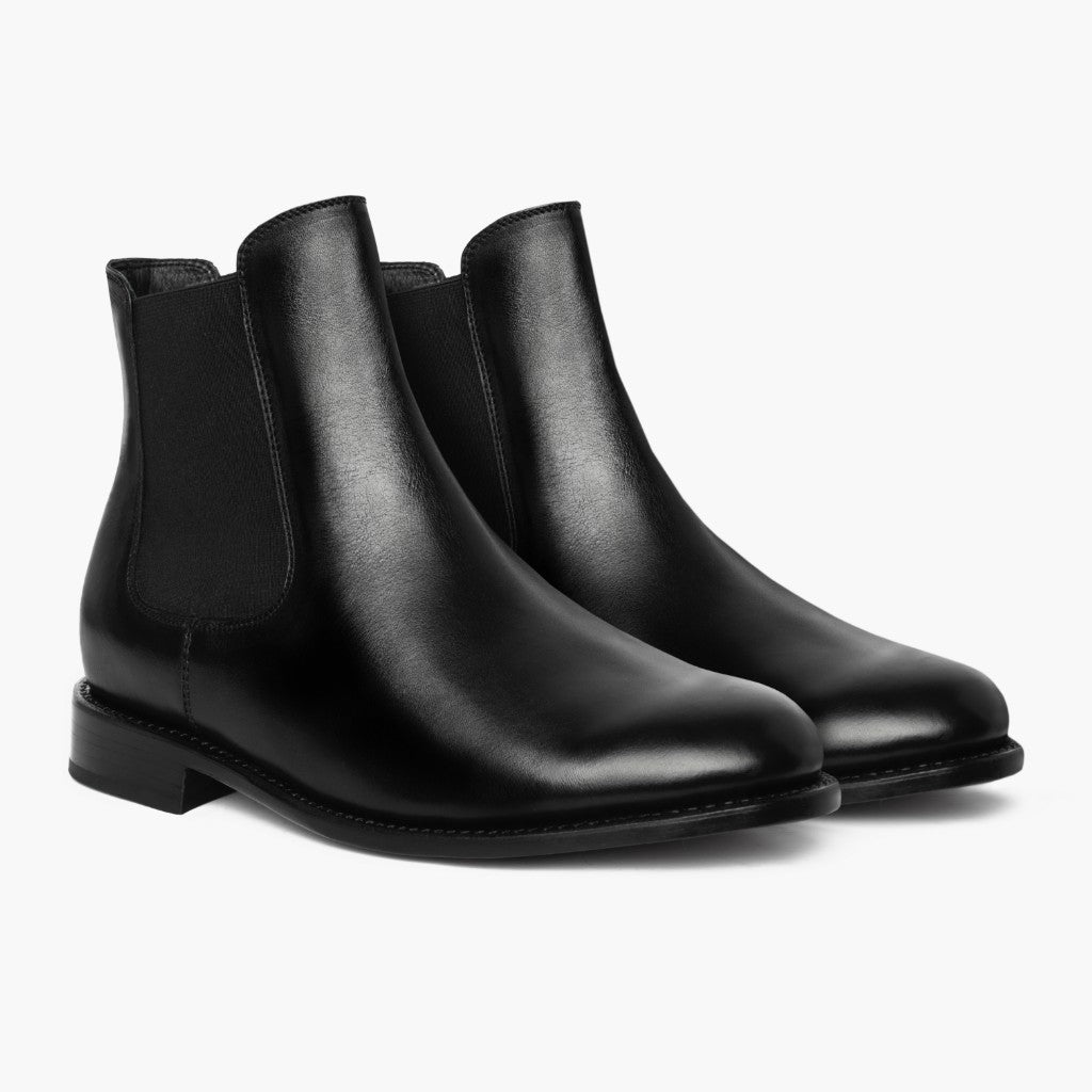 Cavalier Negro Botas de cuero para Hombre en cuero vacuno negro auténtico - Vista de perfil | Comprar online