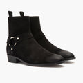 Harness Negro Suede Botas de cuero para Hombre