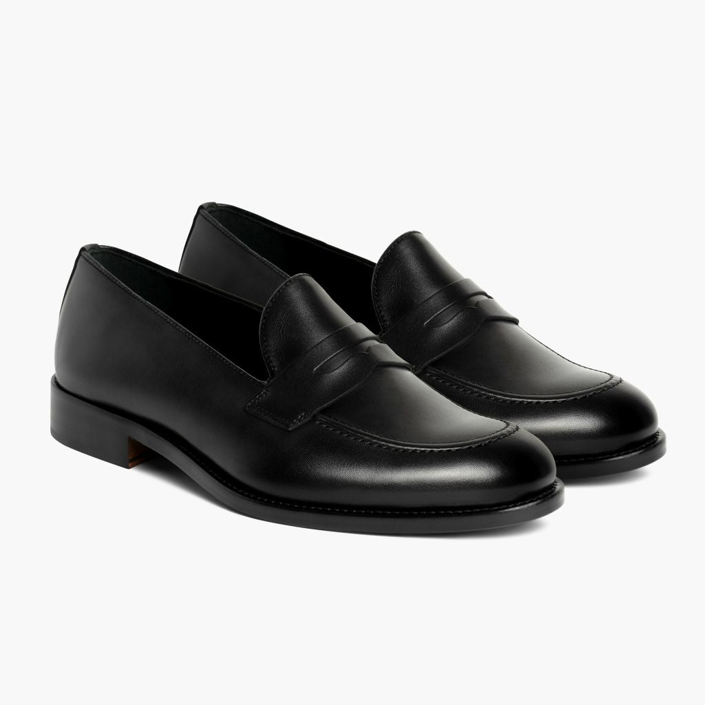 Lincoln Negro Zapatillas de cuero para Hombre en cuero vacuno negro auténtico - Vista de perfil | Comprar online