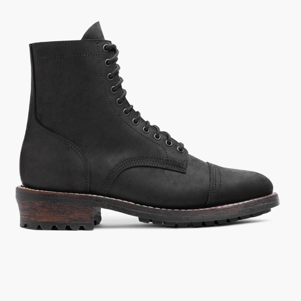 Black Full-Grain leather Boots - Construcción cosida Goodyear y puntera delantera