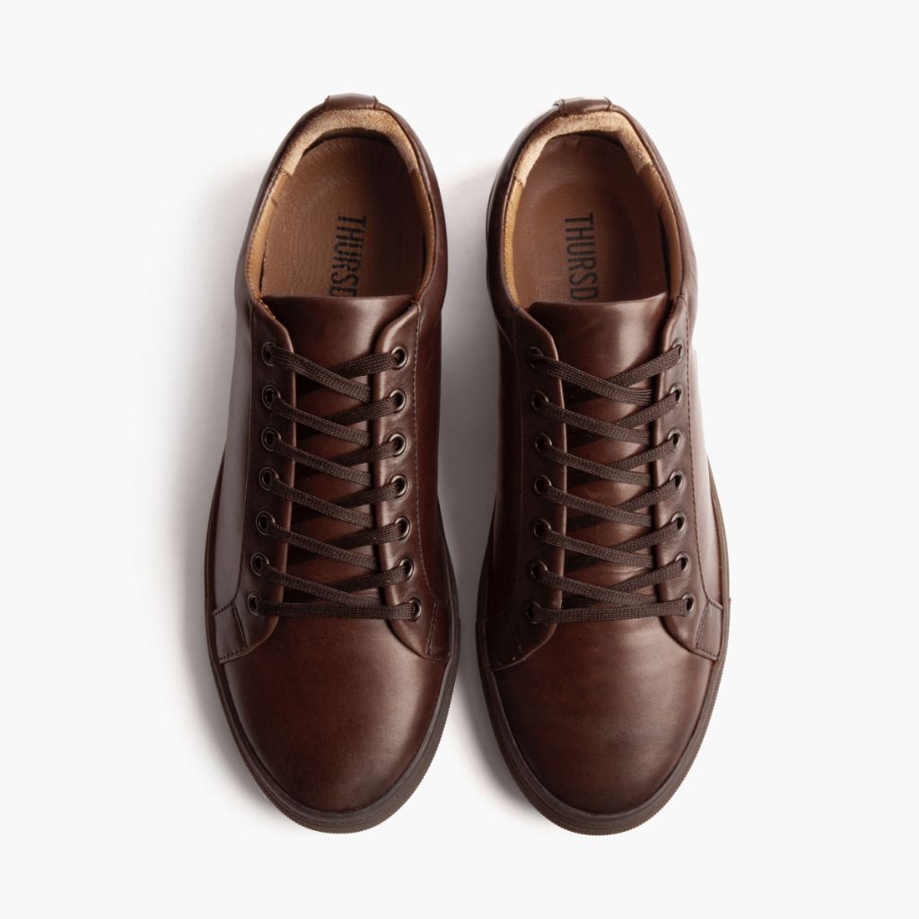Premier Low Top Viejo Inglés Zapatillas de cuero para Hombre For Men - Contrafuerte de talón reforzado y doble costura de precisión