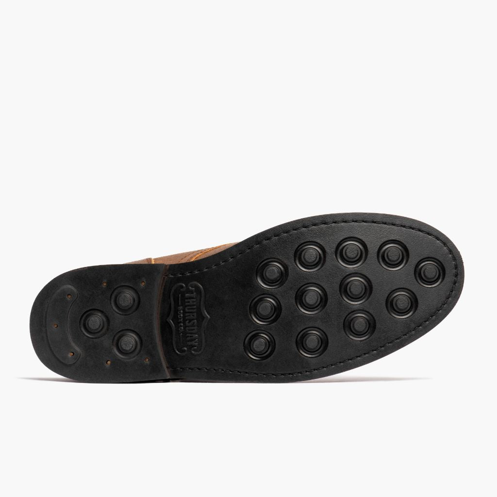 High-Traction Rubber Outsole & Lug Tread Pattern on President Safari Botas de cuero para Hombre For Men