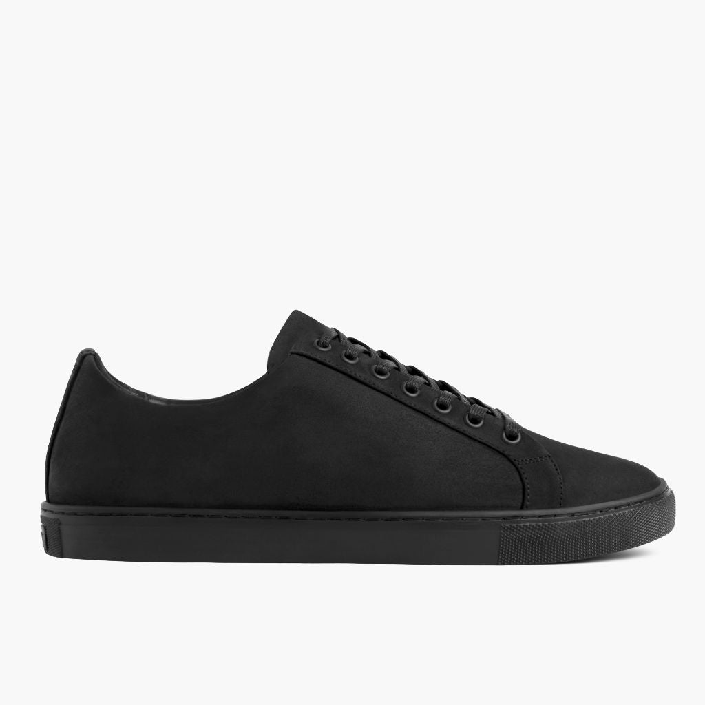 Black Full-Grain leather Sneakers - Construcción cosida Goodyear y puntera delantera