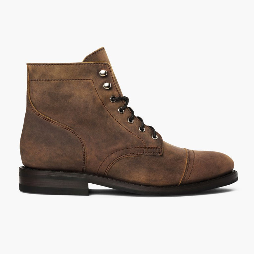 Captain Burnt Copper Leather Boots para Hombre
