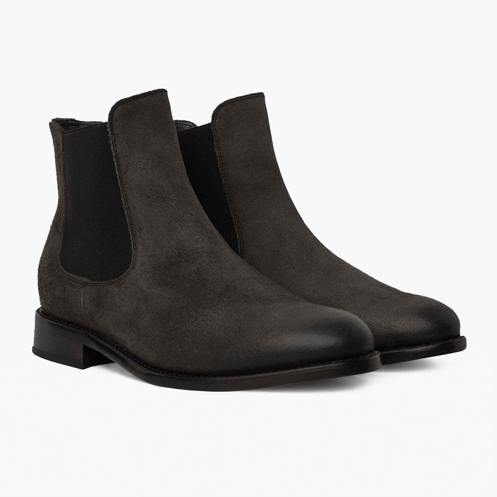 Cavalier Gris Sombra Botas de cuero para Hombre in Grey Full-Grain Leather - Vista de perfil | Comprar online