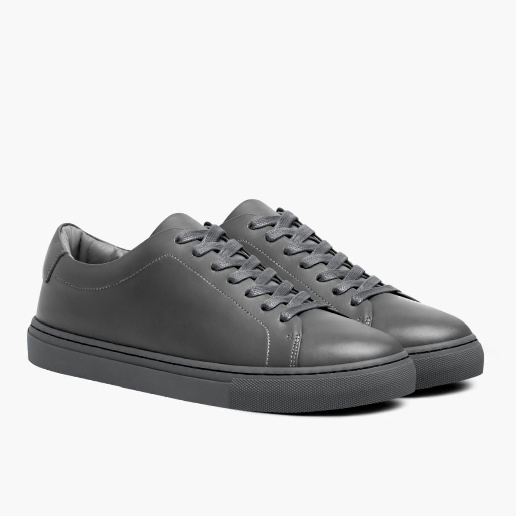Encore Steel Gris Zapatillas de cuero para Hombre in Grey Full-Grain Leather - Vista de perfil | Comprar online