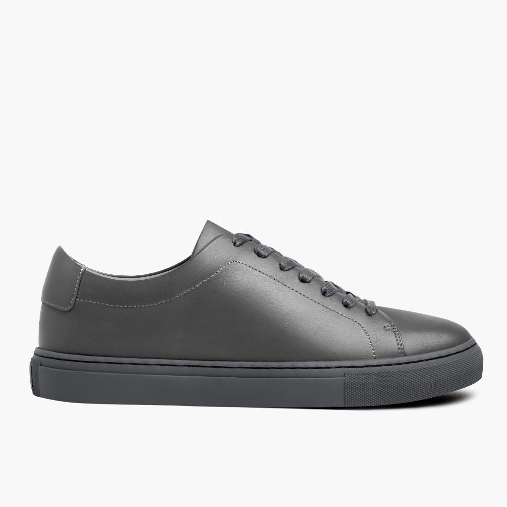 Grey Full-Grain leather Sneakers - Construcción cosida Goodyear y puntera delantera