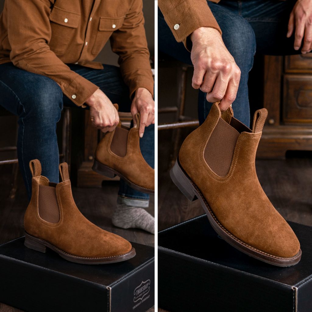 Styled On-Foot Perspective Demonstrating Ankle Fit & Silhouette on Model