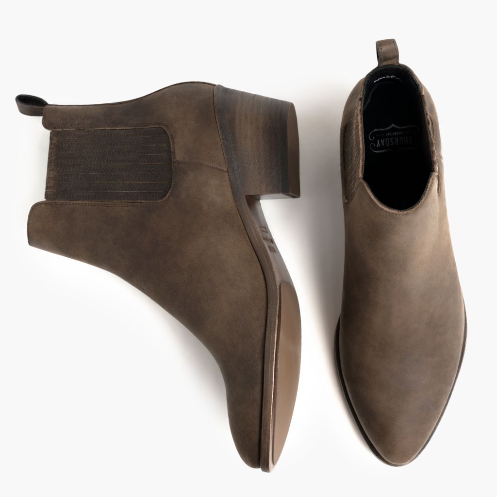 Dreamer Bootie Tabaco Botas de cuero para Mujer - Contrafuerte de talón reforzado y doble costura de precisión