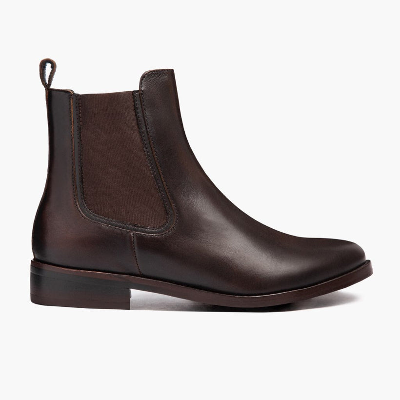 Duchess Negro Coffee Leather Boots para Mujer