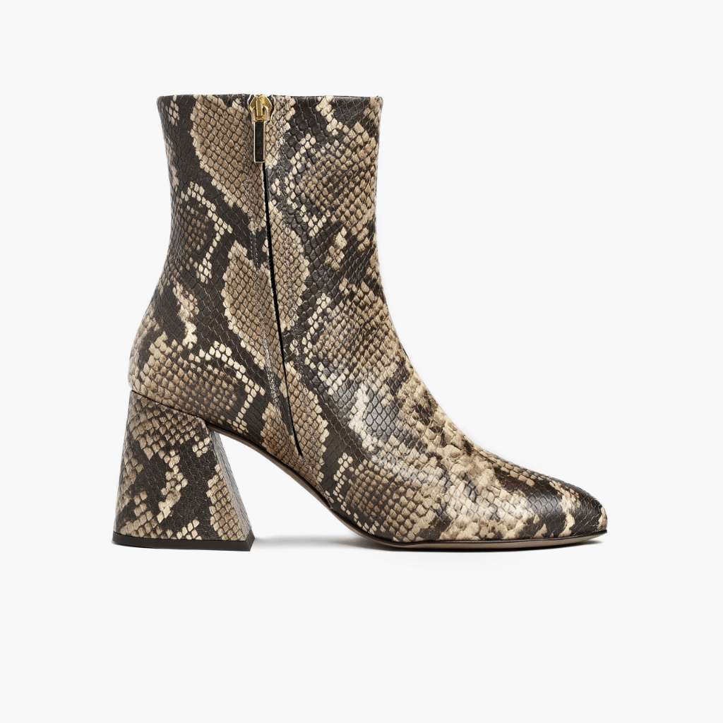 Heartbreaker Snake Print Botas de cuero para Mujer - Contrafuerte de talón reforzado y doble costura de precisión