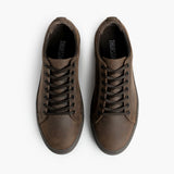 Women's Premier Low Top Tobacco Leather Sneakers - Reinforced Heel Counter & Precision Double-Row Stitching Detail