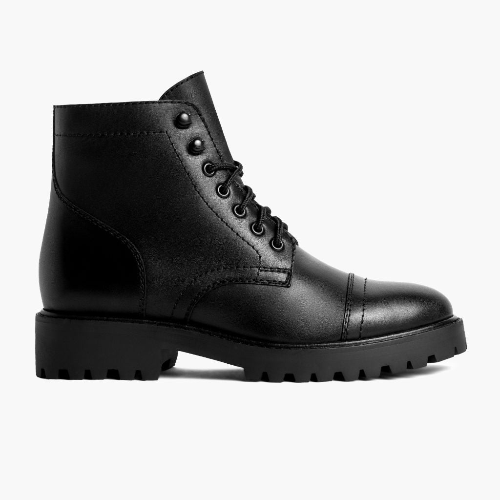 Captain Negro (Edición StormKing®) Botas de cuero para Mujer en cuero vacuno negro auténtico - Vista de perfil | Comprar online