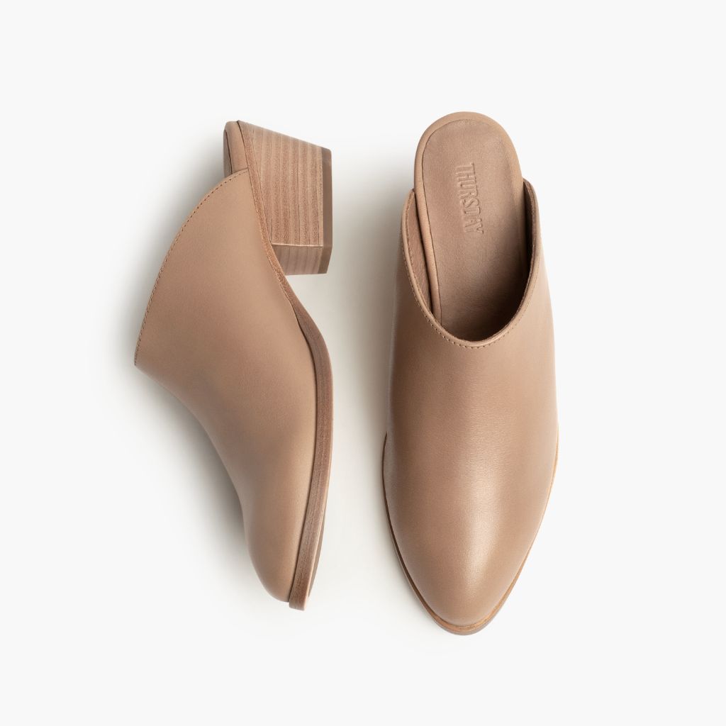 Breeze Milk Coffee Botas de cuero para Mujer - Contrafuerte de talón reforzado y doble costura de precisión