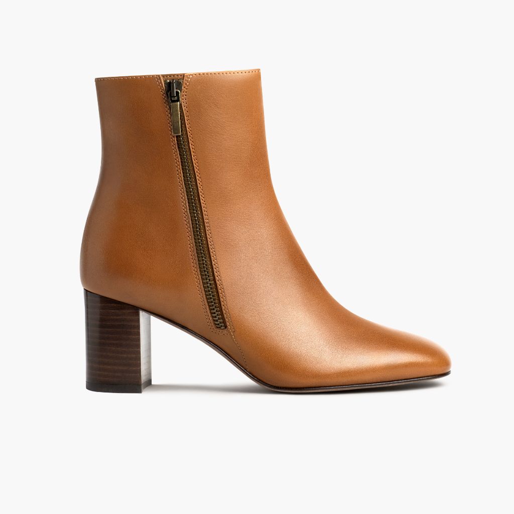 High Standard Toffee Botas de cuero para Mujer - Contrafuerte de talón reforzado y doble costura de precisión