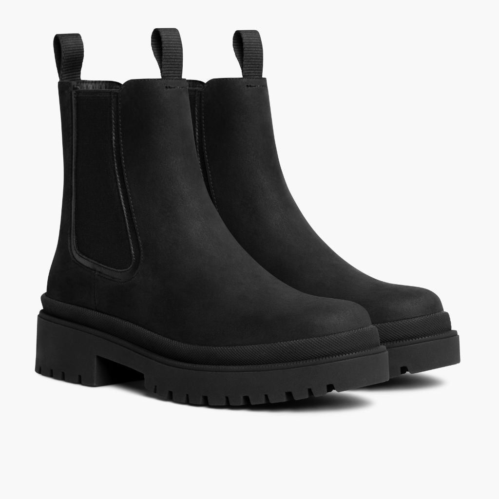 Black Full-Grain leather Boots - Construcción cosida Goodyear y puntera delantera
