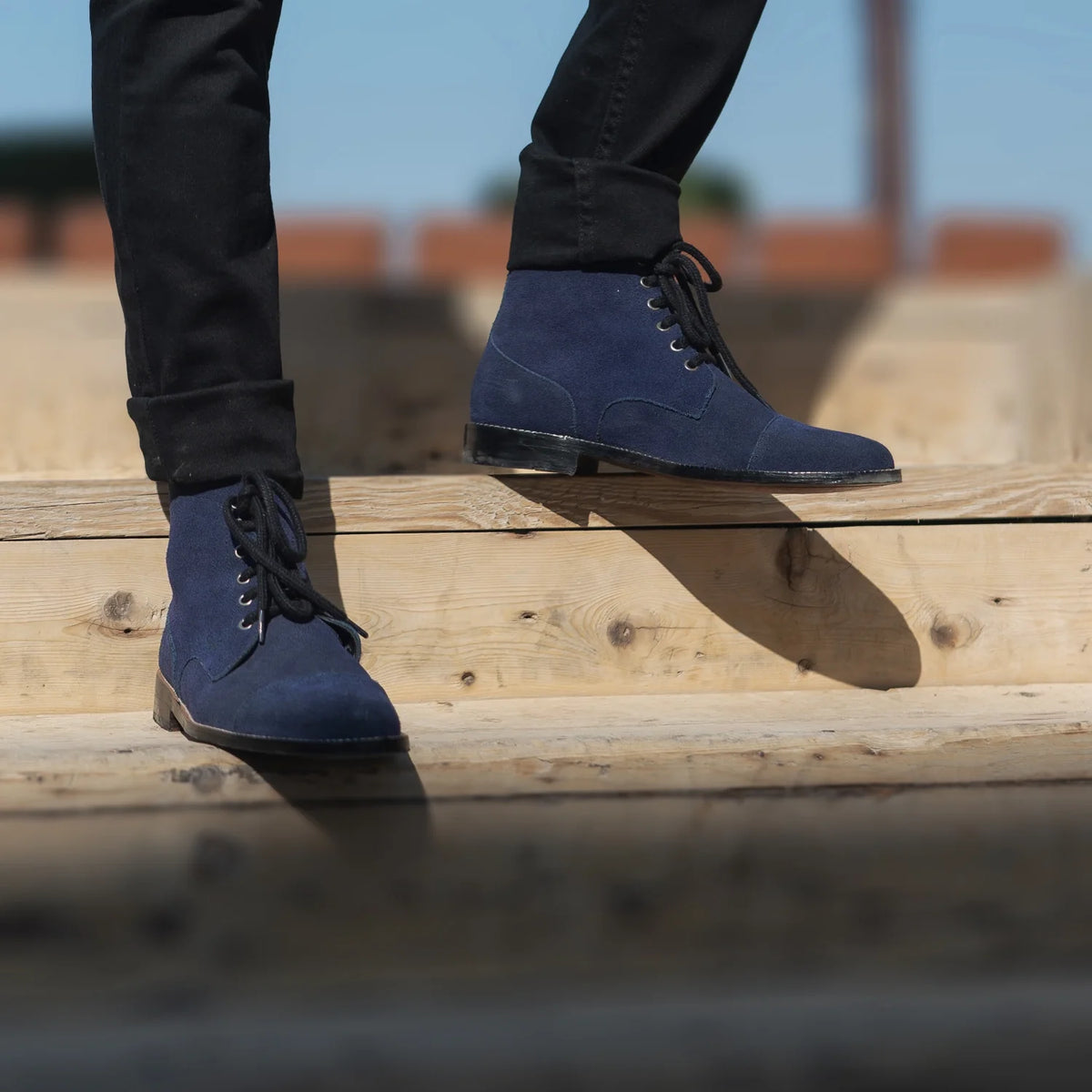 Orlaven Knight Derby Midnight Azul Suede Botas de cuero para Hombre footwear image 10