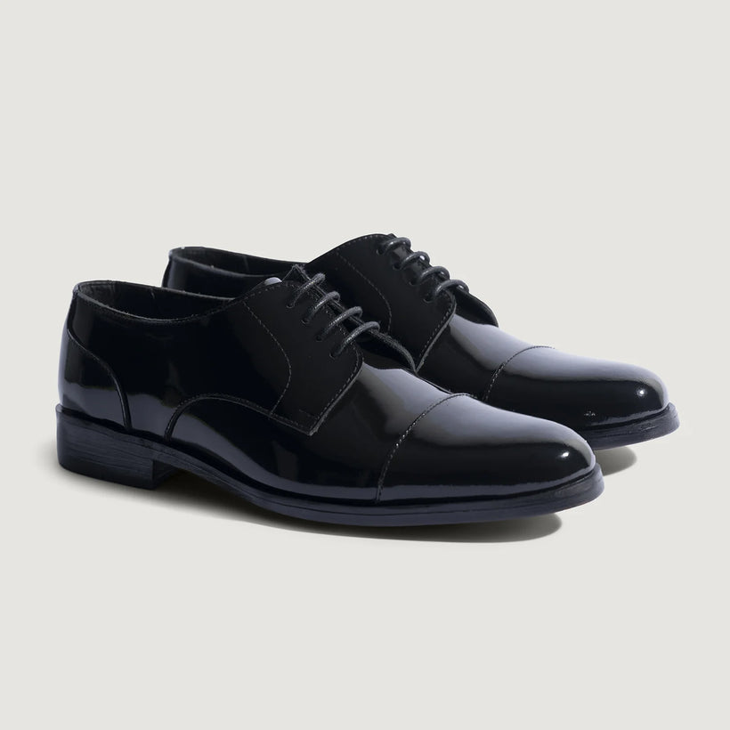 Attorney Derby Negro Patent Leather Shoes para Hombre
