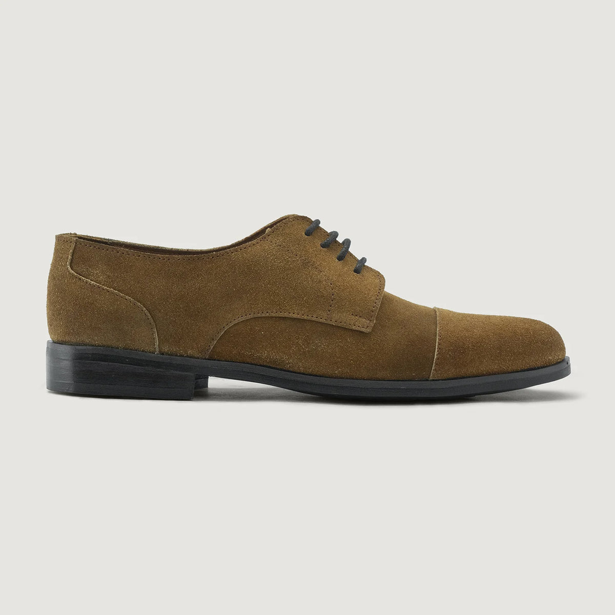 Brown Goatskin Suede Leather Shoes - Construcción cosida Goodyear y puntera delantera