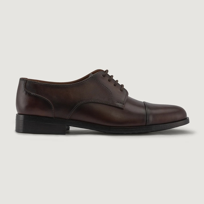 Attorney Derby Burnished Marrón Leather Shoes para Hombre