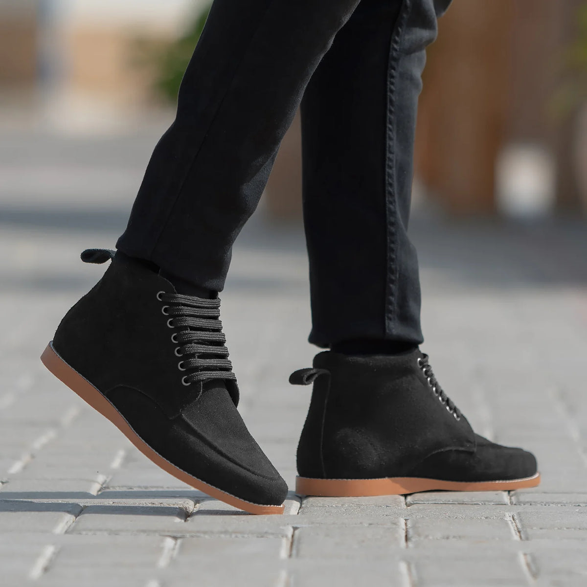 Orlaven Bearman Botas Moc Toe de ante negro para Hombre footwear image 9