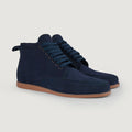 Bearman Botas Moc Toe de ante azul para Hombre