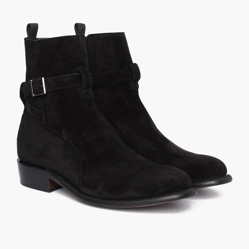 Rogue Negro Suede Botas de cuero para Hombre