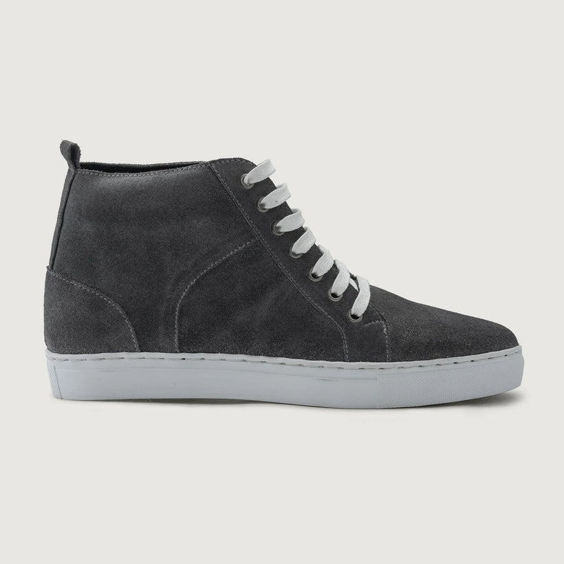 Marty High Top Gris Suede Zapatillas de cuero para Hombre