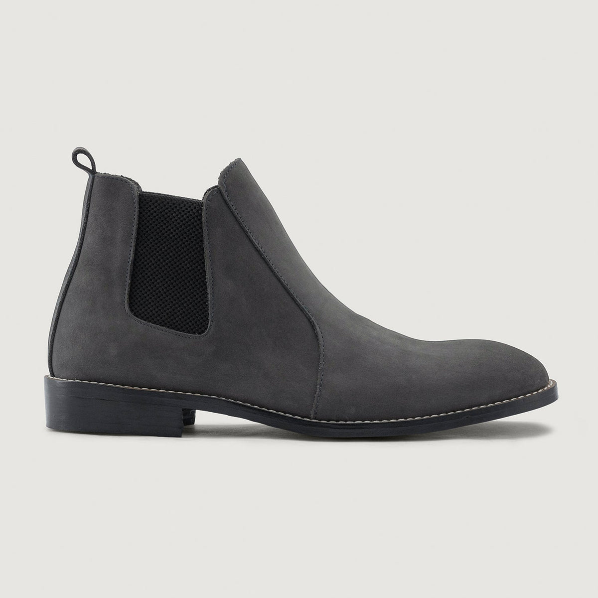 Grey Full-Grain leather Boots - Construcción cosida Goodyear y puntera delantera