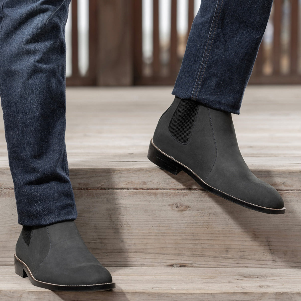 Orlaven Clarkson Chelsea Gris Nubuck Botas de cuero - StudGuard para Hombre footwear image 9