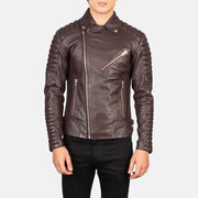 Armand Verde Chaqueta Biker de Cuero para Hombre – Vista alternativa del producto 4