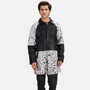 
Artistry Negro Dye Abrigo de Cuero para Hombre in Black & White Sheepskin Dip &Amp; Dye - Vista frontal y silueta entallada | Comprar online