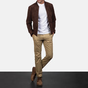 Blain Marrón Cazadora Bomber de Cuero para Hombre – Vista alternativa del producto 3