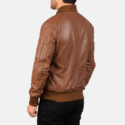 Bomia MA-1 Cazadora Bomber de Cuero para Hombre – Vista alternativa del producto 5