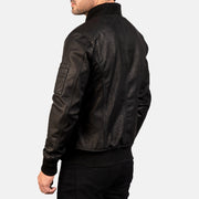 Bomia MA-1 Cazadora Bomber de Cuero para Hombre – Vista alternativa del producto 4
