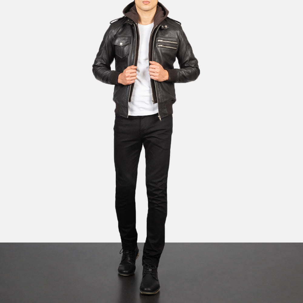 Bravado Leather Bomber Jacket – alternate product view 3
