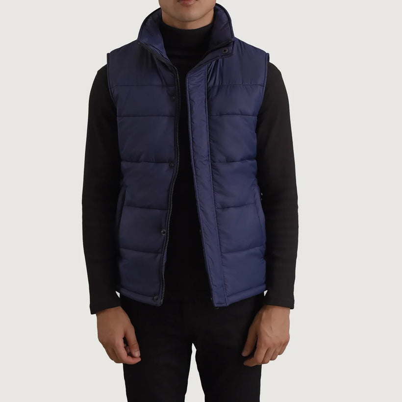 Bryan Azul Puffer Vest para Hombre